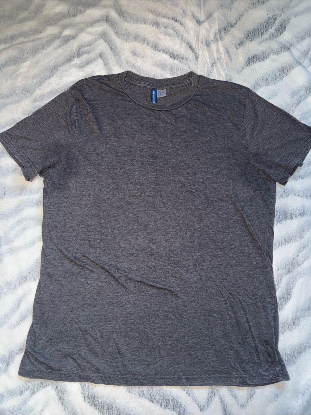 Divided Men's Heather Dark Gray Crew Neck Tee